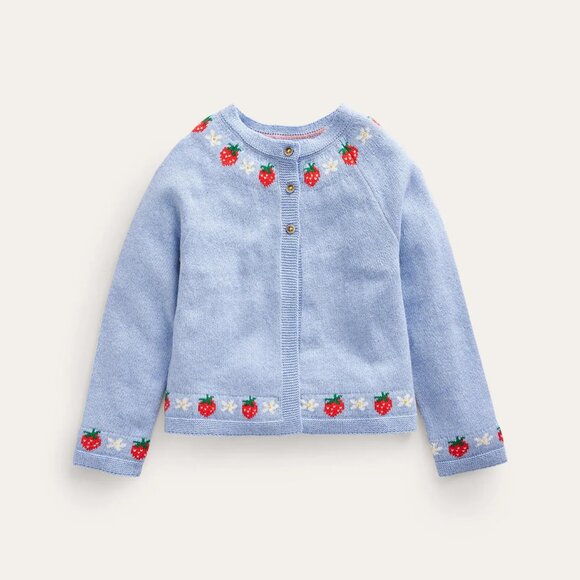 NWT Mini Boden Embroidered Flower Cardigan - Picture 1 of 5
